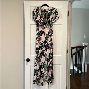 Tropical print maxi